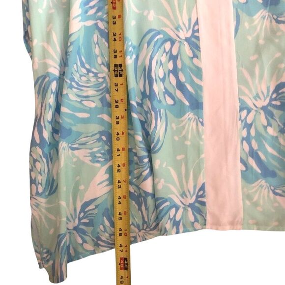 Lilibridge The Blue Tropics Midi Dress Womens S Beach Coastal Flowy Coverup NEW - Picture 12 of 13